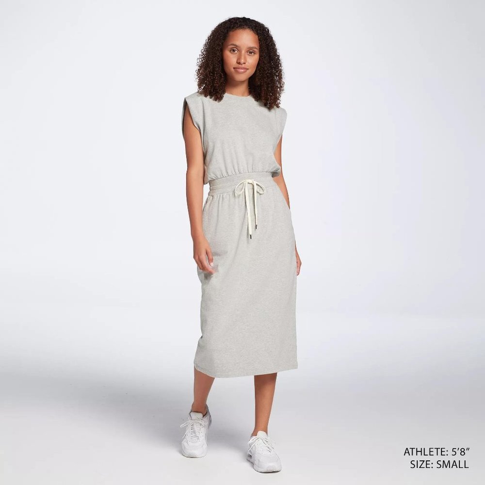 NWT CALIA Women's Extended Shoulder Midi Dress - Picture 2 of 4